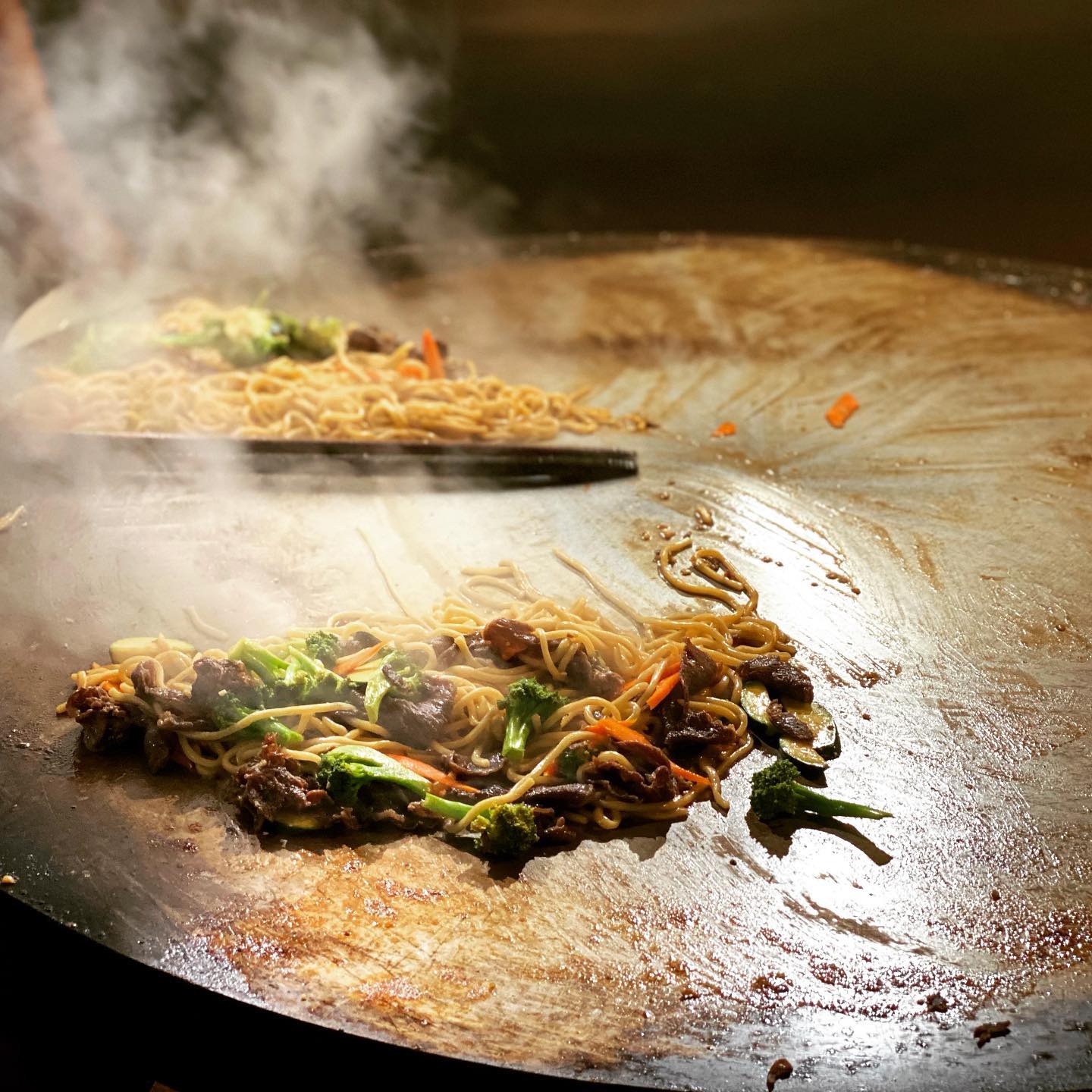 Mongolian BBQ on grill